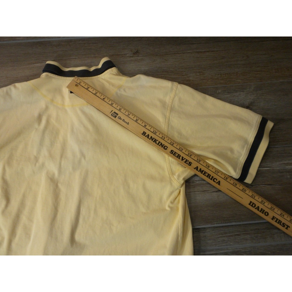 Vintage Cutter & Buck Polo Shirt L Yellow Pebble Beach Golf 100th U.S. Open Y2K - Picture 8 of 8